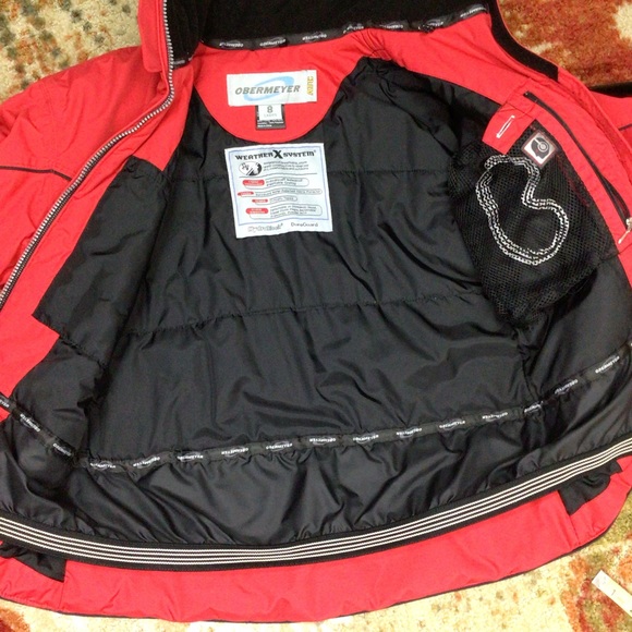 Vintage Obermeyer Womens Thermolite Active Ski Winter Coat Jacket Red Sz 8 - Picture 9 of 10